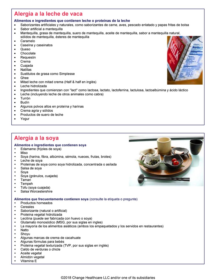 Milk and Soy Allergy: Illustration