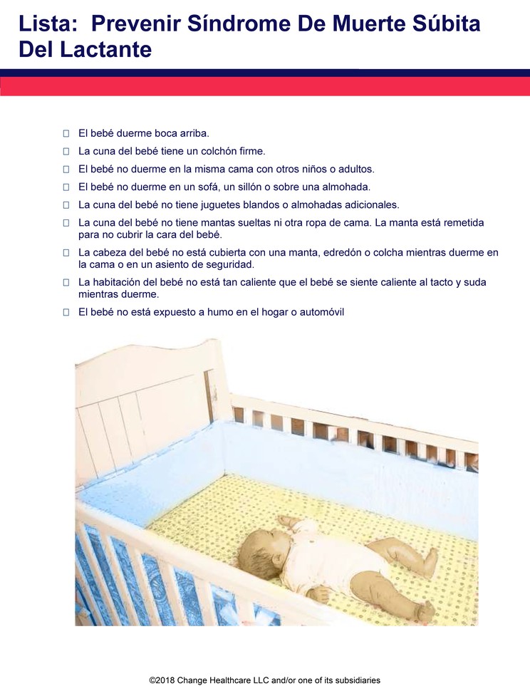 Sudden Infant Death Syndrome (SIDS): Checklist