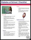 Thumbnail image of: Diabetes: School: Checklist