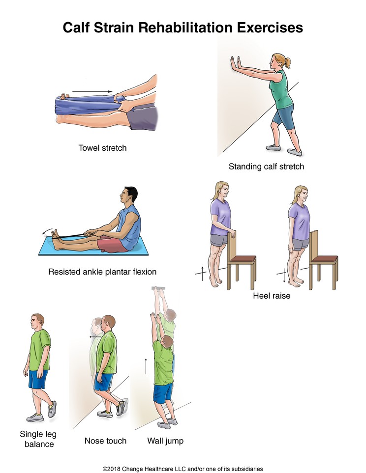 Calf Strain Exercises: Illustration