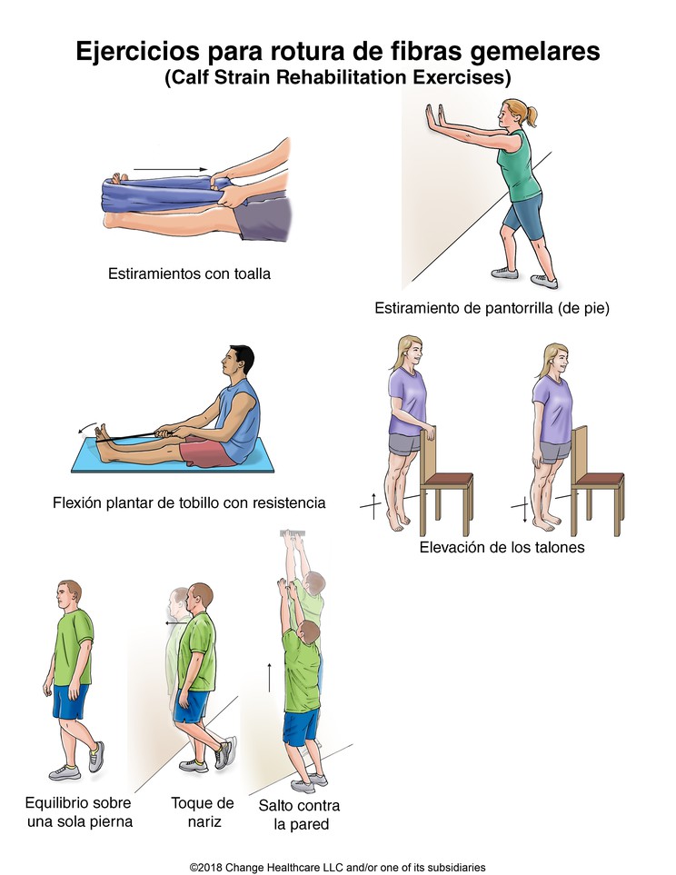 Calf Strain Exercises: Illustration