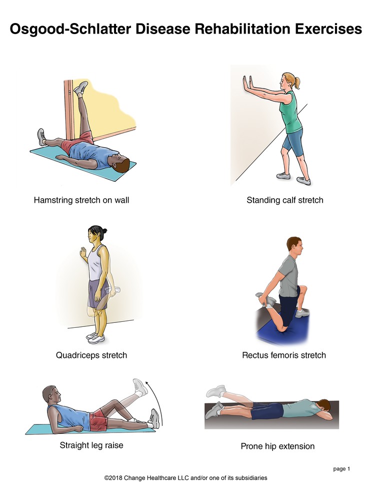 Osgood-Schlatter Disease Exercises: Illustration, page 1