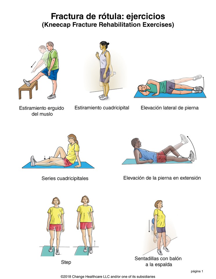 Kneecap Fracture Exercises: Illustration, page 1