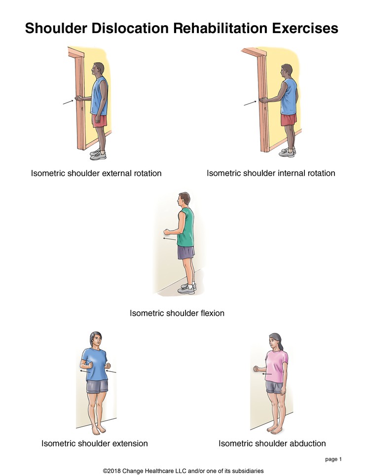 Shoulder Dislocation Exercises: Illustration, page 1