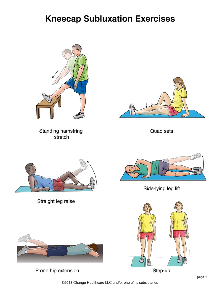 Kneecap (Patellar) Subluxation Exercises: Illustration, page 1