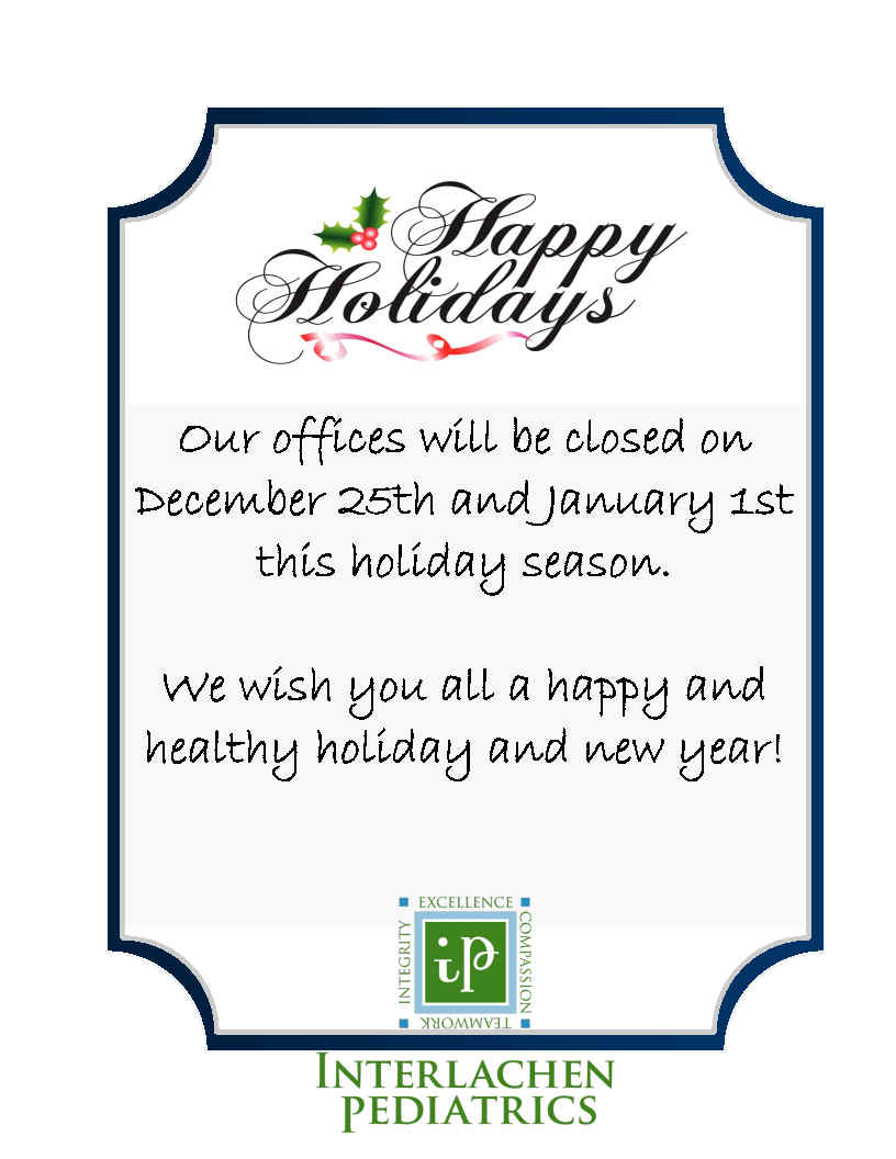 Holiday Office Closed