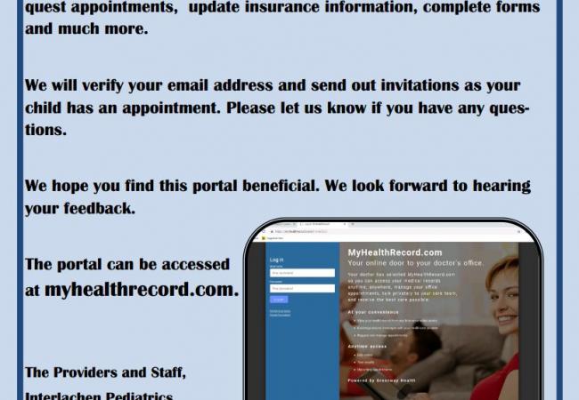 Patient Portal Announcement